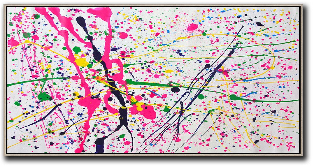 Horizontal Palette Knife Contemporary Art - Modern Canvas Huge